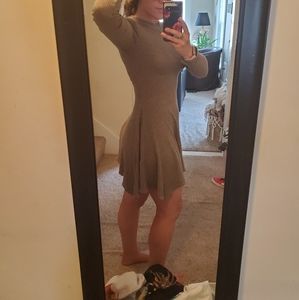 High Collared Sweater Dress